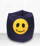 DOLPHIN XXL Bean Bag N.Blue-Smiley-FILLED (with Beans)