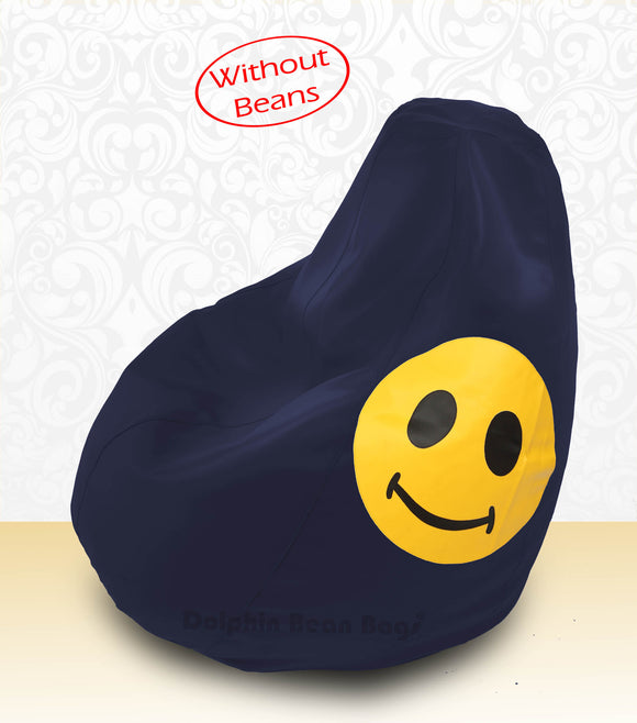 DOLPHIN XXL Bean Bag N.Blue-Smiley-COVERS(without Beans)