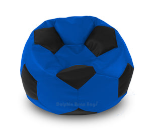 DOLPHIN XXL FOOTBALL BEAN BAG-BLACK/N.BLUE-Filled (With Beans)