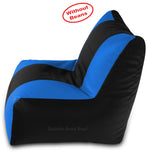 DOLPHIN XXL RECLINER BEAN BAG-BLACK/BLUE-COVER (Without Beans)