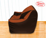 DOLPHIN XXL Beany Chair Brown/Tan-Cover (Without Beans)