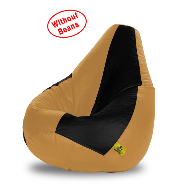 DOLPHIN XXL BLACK&FAWN BEAN BAG-COVERS(Without Beans)