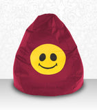 DOLPHIN XXL Bean Bag Maroon-Smiley-FILLED (with Beans)
