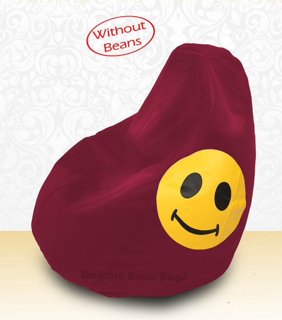 DOLPHIN XXL Bean Bag Maroon-Smiley-COVERS(without Beans)