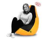 DOLPHIN XXL BLACK&YELLOW BEAN BAG-COVERS(Without Beans)