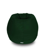 Dolphin-XXL-Genuine Leather Bean Bag BOTTLE GREEN-Filled (With Beans)