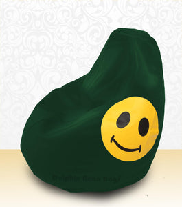 DOLPHIN XXL Bean Bag B.Green-Smiley-FILLED (with Beans)