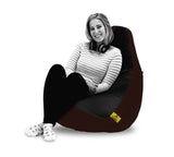 DOLPHIN XXL BLACK & BROWN BEAN BAG-FILLED (With Beans)