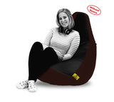 DOLPHIN XXL BLACK&BROWN BEAN BAG-COVERS(Without Beans)