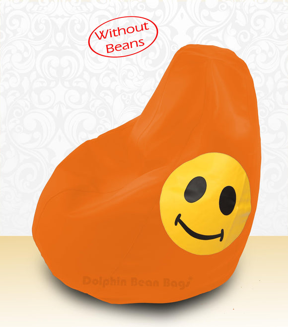 DOLPHIN XXL Bean Bag Orange-Smiley-COVERS(without Beans)
