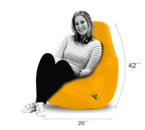 DOLPHIN XXL BEAN BAG-Yellow - Filled (With Beans)