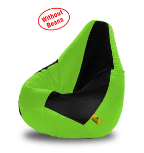 DOLPHIN XXL BLACK&F.GREEN BEAN BAG-COVERS(Without Beans)
