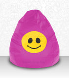 DOLPHIN XXL Bean Bag Pink-Smiley-FILLED (with Beans)