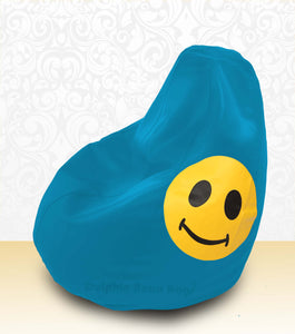 DOLPHIN XXL Bean Bag Turquoise-Smiley-FILLED (with Beans)