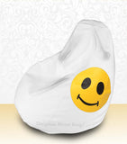 DOLPHIN XXL Bean Bag White-Smiley-FILLED (with Beans)