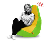 DOLPHIN XXL F.GREEN&YELLOW BEAN BAG-COVERS(Without Beans)