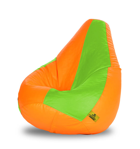 DOLPHIN XXL F.GREEN&ORANGE BEAN BAG-FILLED(With Beans)