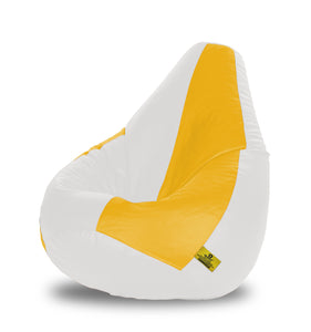 DOLPHIN XXL WHITE&YELLOW BEAN BAG-FILLED(With Beans)