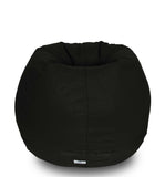 Dolphin-XXXL-Genuine Leather Bean Bag BLACK-Filled (With Beans)