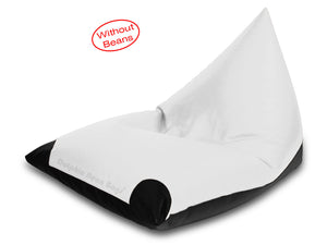 Dolphin Jumbo Pyramid Bean Bags-BLACK / WHITE-Cover (without Beans)
