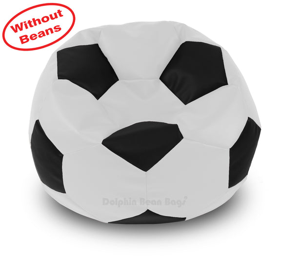 DOLPHIN XXXL FOOTBALL BEAN BAG-BLACK/WHITE-COVER (Without Beans)