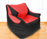 DOLPHIN XXXL Beany Chair Black/Red-Filled (With Beans)