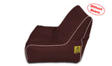 Dolphin Gamer Bean Bag with Footrest Brown-Covers (Without Beans)