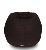 Dolphin-XXXL-Genuine Leather Bean Bag BROWN-Filled (With Beans)