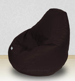 Dolphin-XXXL-Genuine Leather Bean Bag BROWN-Filled (With Beans)