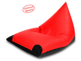 Dolphin Jumbo Pyramid Bean Bags-Red/Black-Cover (without Beans)
