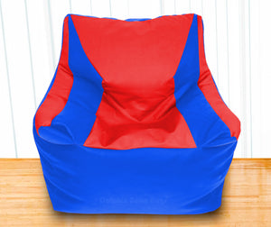 DOLPHIN XXXL Beany Chair R.Blue/Red-Filled (With Beans)