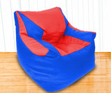 DOLPHIN XXXL Beany Chair R.Blue/Red-Filled (With Beans)