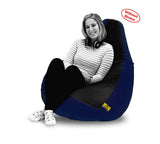 DOLPHIN XXXL BLACK&N.BLUE BEAN BAG-COVERS(Without Beans)
