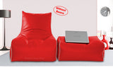 Dolphin Gamer Bean Bag with Footrest Red-Covers (Without Beans)