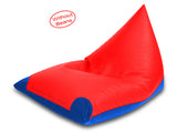 Dolphin Jumbo Pyramid Bean Bags-Red/R.Blue-Cover (without Beans)
