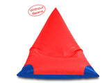 Dolphin Jumbo Pyramid Bean Bags-Red/R.Blue-Cover (without Beans)