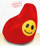 DOLPHIN XXXL Bean Bag Red-Smiley-COVERS(without Beans)