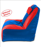 DOLPHIN XXXL RECLINER BEAN BAG-BLUE/RED-COVER (Without Beans)