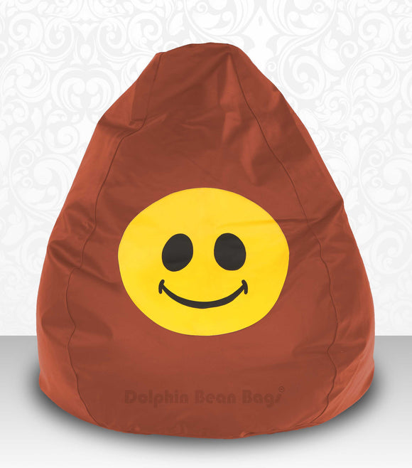 DOLPHIN XXXL Bean Bag Tan-Smiley-FILLED (with Beans)