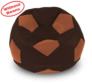 DOLPHIN XXXL FOOTBALL BEAN BAG-BROWN/TAN-COVER (Without Beans)
