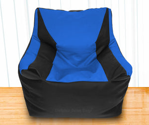 DOLPHIN XXXL Beany Chair Black/R.Blue-Filled (With Beans)