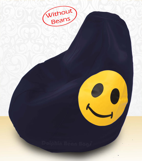 DOLPHIN XXXL Bean Bag N.Blue-Smiley-COVERS(without Beans)