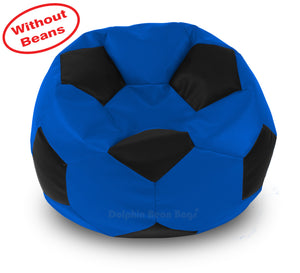 DOLPHIN XXXL FOOTBALL BEAN BAG-BLACK/BLUE-COVER (Without Beans)