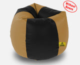 DOLPHIN XXXL BLACK&FAWN BEAN BAG-COVERS(Without Beans)