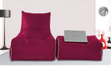Dolphin Gamer Bean Bag with Footrest Maroon-Filled (With Beans)