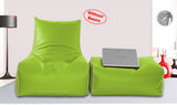 Dolphin Gamer Bean Bag with Footrest F.Green-Covers (Without Beans)