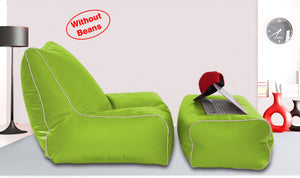 Dolphin Gamer Bean Bag with Footrest F.Green-Covers (Without Beans)