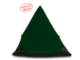 Dolphin Jumbo Pyramid Bean Bags-Black/B.Green-Cover (without Beans)