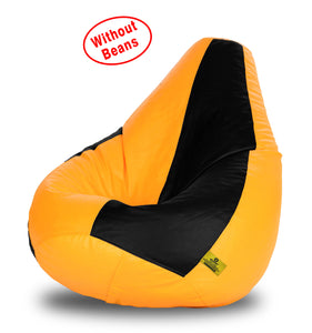 DOLPHIN XXXL BLACK&YELLOW BEAN BAG-COVERS(Without Beans)