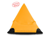 Dolphin Jumbo Pyramid Bean Bags-Black/Yellow-Cover (without Beans)